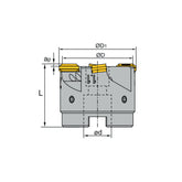 Face milling FMWX FMWX-050/063/080/100/125-A22/A27/B32/B40-XE12-04C/06C - Makotools Industrial Supply Tools for Metal Cutting